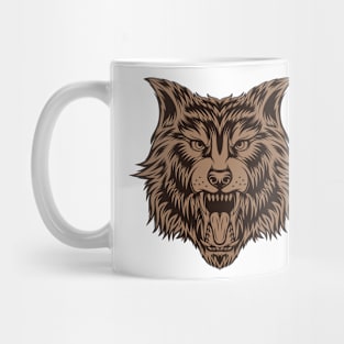 Vintage roaring wolf Mug